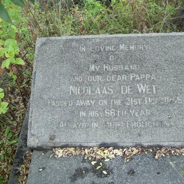 WET Nicolaas, de -19?6