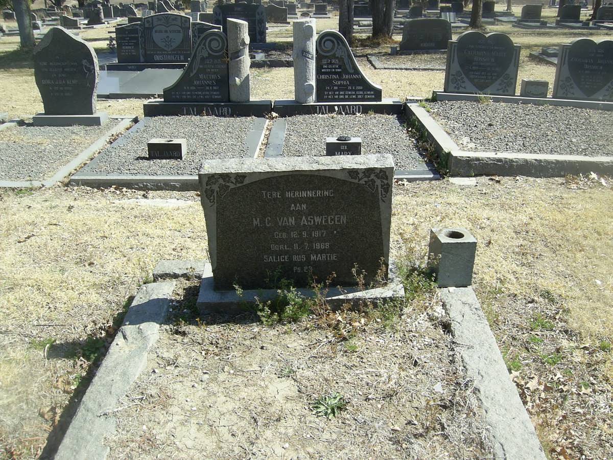 ASWEGEN M.C., van 1917-1968