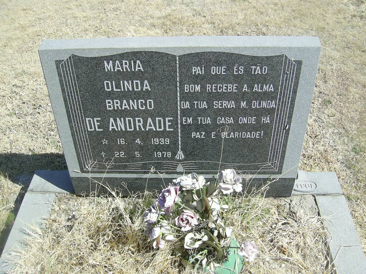 ANDRADE Maria Olinda Branco, de 1939-1978