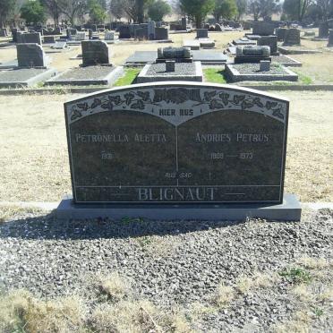 BLIGNAUT Andries Petrus 1909-1973 &amp; Petronella Aletta 1931-