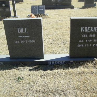 BARRIE Bill 1928- &amp; Koekie ROOS 1928-1997