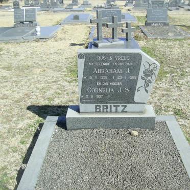 BRITZ Abraham J. 1936-1985 &amp; Cornelia J.S. 1937-