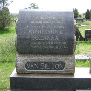 BILJON Wilhelmina Johanna, van 1917-1974