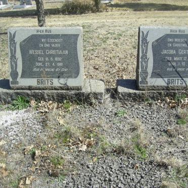 BRITS Wessel Christiaan 1892-1961 &amp; Jacoba Gertruida WHITE 18??-1969