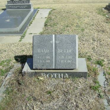 BOTHA Manie 1906-1986 &amp; Bettie 1913-1987