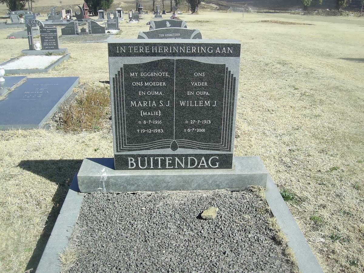 BUITENDAG Willem J. 1913-2001 &amp; Maria S.J. 1916-1983