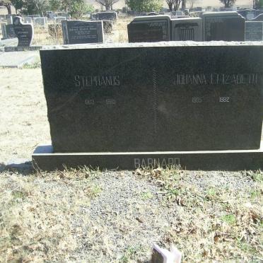 BARNARD Stephanus 1903-19?5 &amp; Johanna Elizabeth 1905-1982