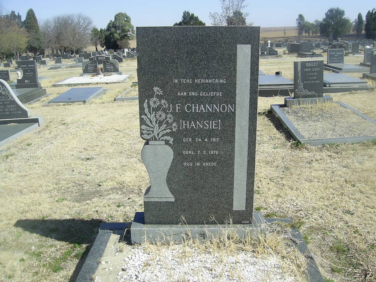 CHANNON J.F. 1917-1976