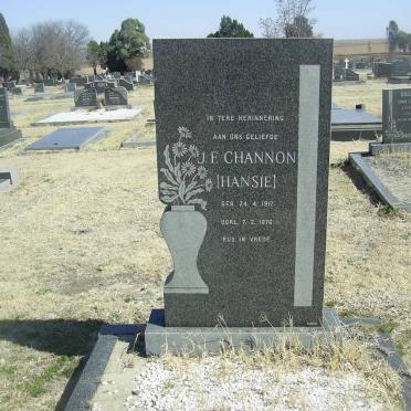 CHANNON J.F. 1917-1976