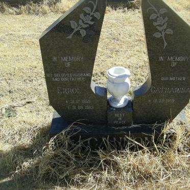 CANNON Errol 1958-1993 &amp; Catharina 1959-