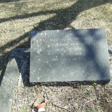 DREYER Martha M. nee JANSEN VAN VUUREN 1888-1967