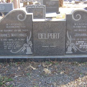 DELPORT Johannes Marthinus 1916-1967 &amp; Johanna Maria 1918-1982