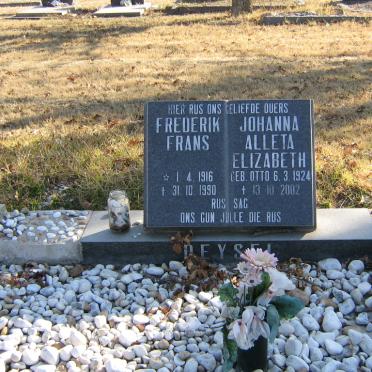 DEYSEL Frederik Frans 1916-1990 &amp; Johanna Alleta Elizabeth OTTO 1924- :: DEYSEL Jan Lodewyk Gerhardus 1944-1965 