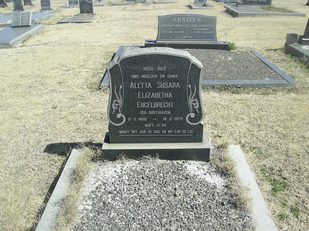 ENGELBRECHT Aletta Susara Elizabeth nee OOSTHUIZEN 1888-1975