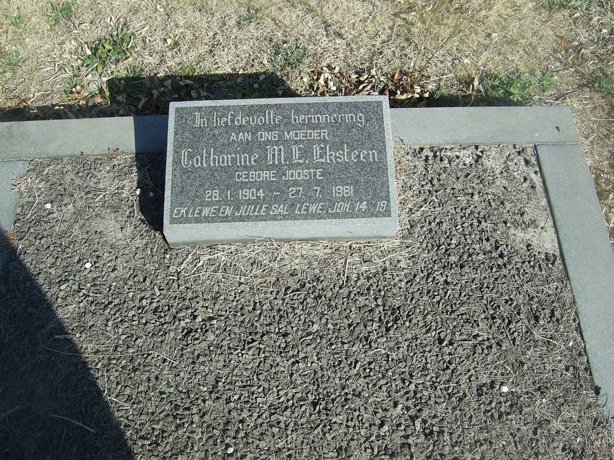 EKSTEEN Catharina M.E. nee JOOSTE 1904-1981