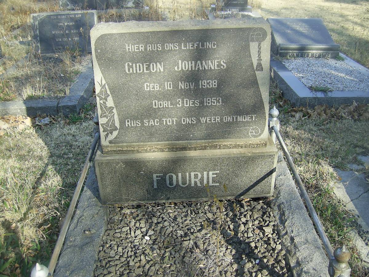 FOURIE Gideon Johannes 1938-1953