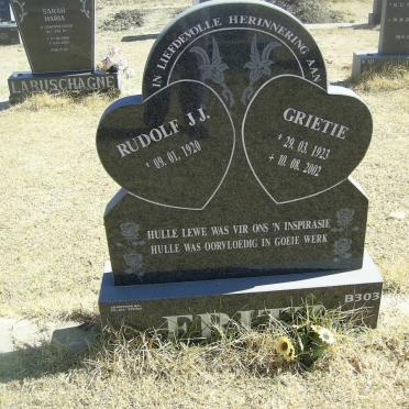 FRITZ Rudolf J.J. 1920- &amp; Grietie 1923-2002