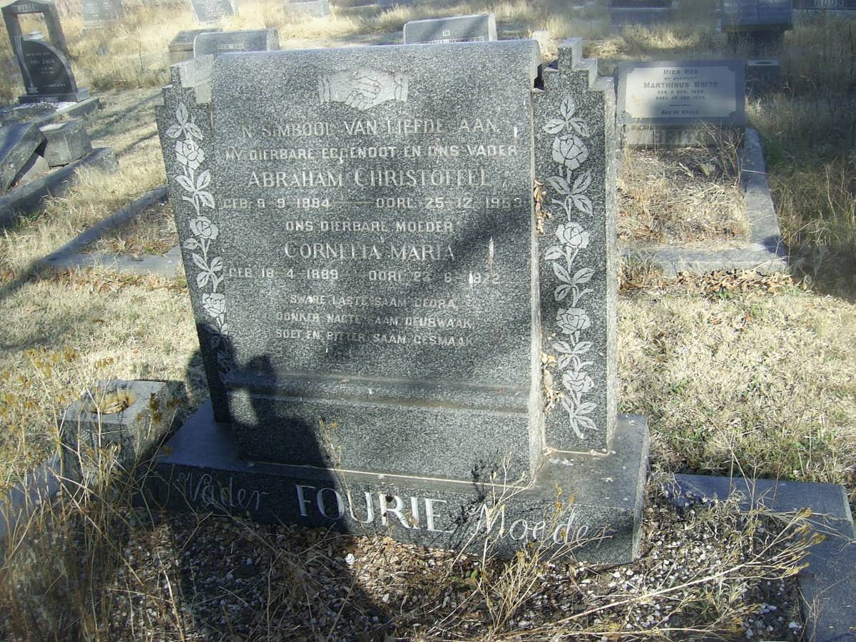 FOURIE Abraham Christoffel 1884-1953 &amp; Cornelia Maria 1889-1972