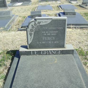 GRANGE Percy, le 1917-1979