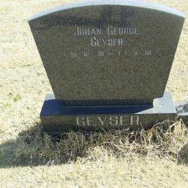 GEYSER Johan George 1939-1988