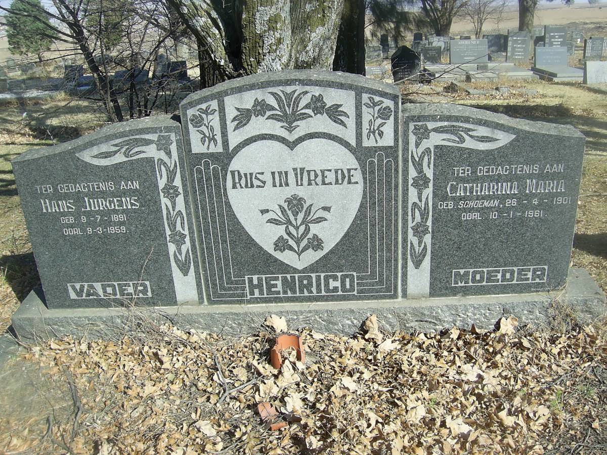 HENRICO Hans Jurgens 1891-1959 &amp; Catharina Maria SCHOEMAN 1901-1961