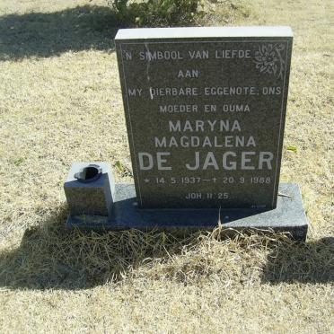 JAGER Maryna Magdalena, de 1937-1988
