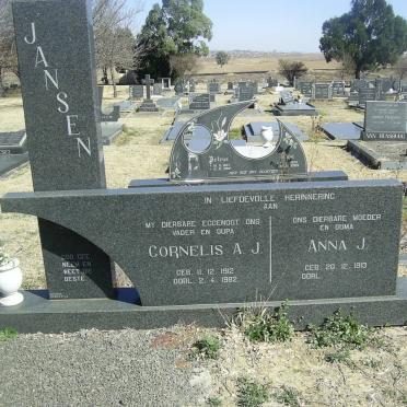 JANSEN Cornelis A.J. 1912-1982 &amp; Anna J. 1913-