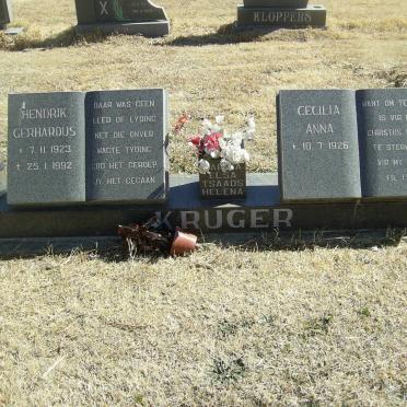 KRUGER Hendrik Gerhardus 1923-1992 &amp; Cecilia Anna 1926-