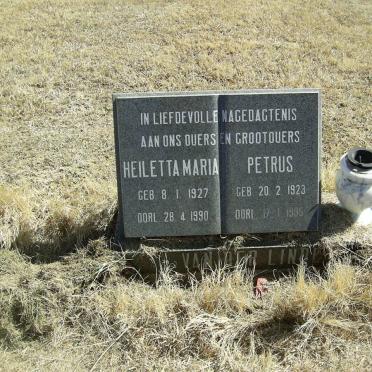 LINDE Petrus, van der 1923-1985 &amp; Heiletta Maria 1927-1990
