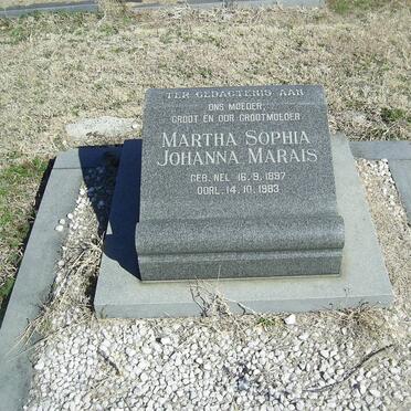 MARAIS Martha Sophia Johanna 1897-1983