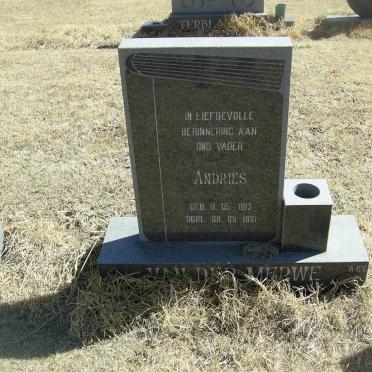 MERWE Andries, van der 1913-1991