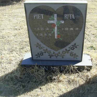 NIEKERK Piet, van 1936-1996 &amp; Rita 1939-