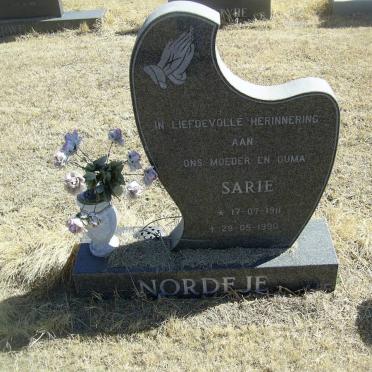 NORDEJE Sarie 1911-1990