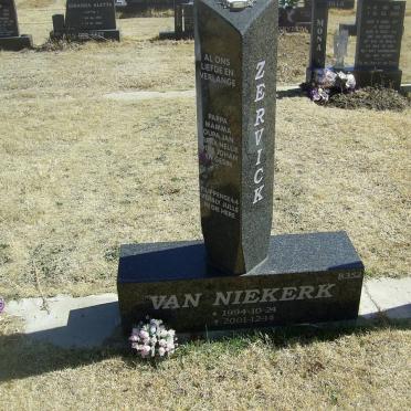 NIEKERK Zervick, van 1994-2001