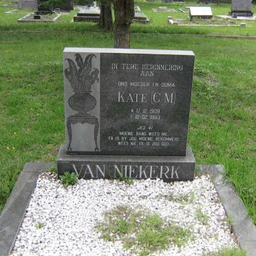 NIEKERK C.M. 1909-1993