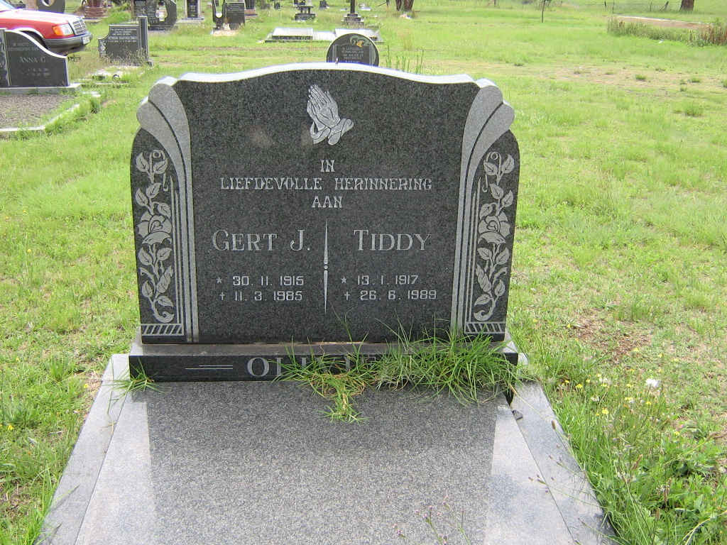 OLIVIER Gert J. 1915-1985 &amp; Tiddy 1917-1989