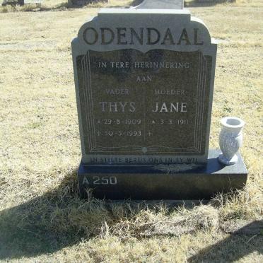 ODENDAAL Thys 1909-1993 &amp; Jane 1911-