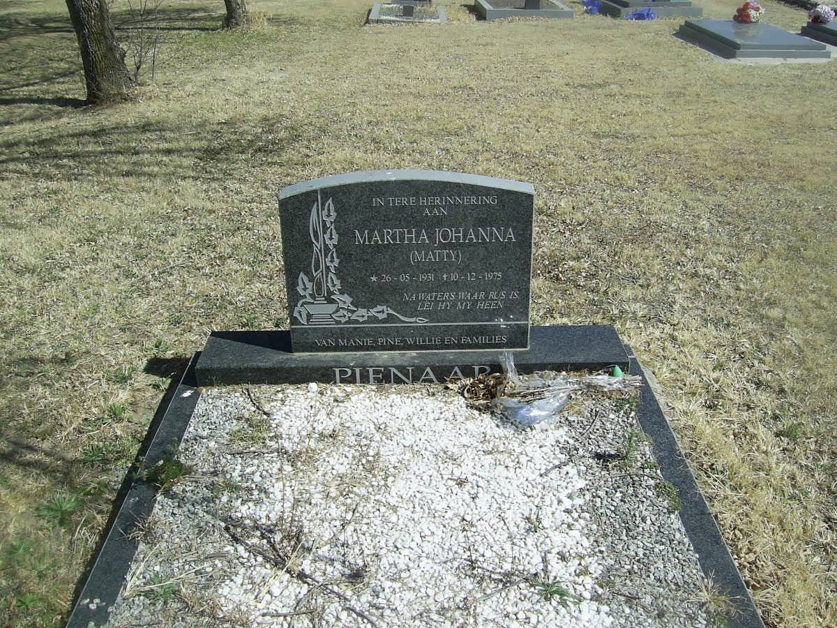PIENAAR Martha Johanna 1931-1975