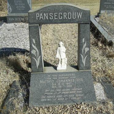 PANSEGROUW Matthys Johannes Uys 1947-1968