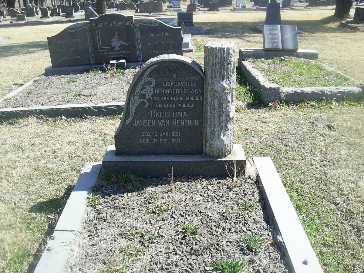 RENSBURG Christina, Jansen van 1891-1971