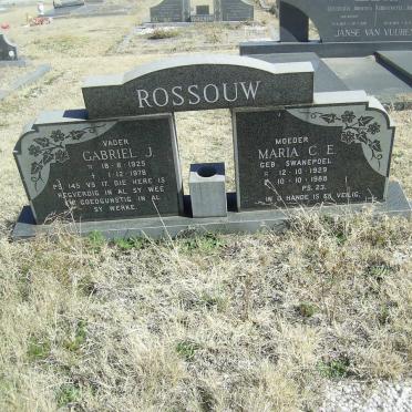 ROSSOUW Gabriel J. 1925-1978 &amp; Maria C.E. 1929-1988