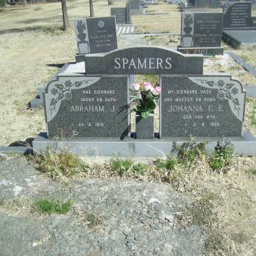 SPAMERS Abraham J. 1916- &amp; Johanna C.E. VAN WYK 1920-