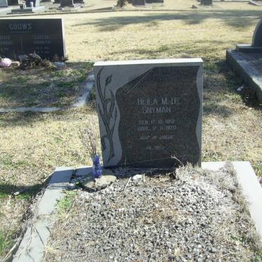 SNYMAN Heila M.H. 1913-1970