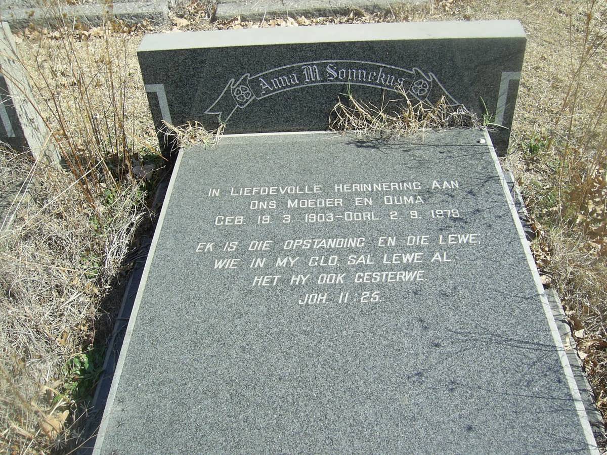 SONNEKUS Anna M. 1903-1979