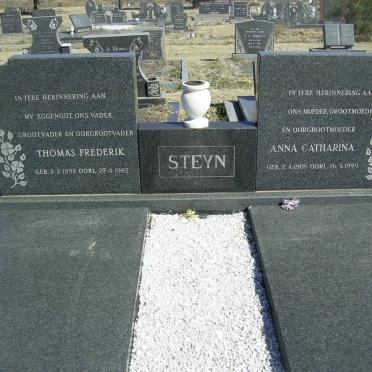 STEYN Thomas Frederik 1898-1985 &amp; Anna Catharina 1908-1995