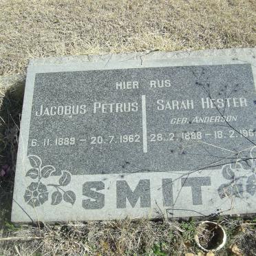 SMIT Jacobus Petrus 1889-1962 &amp; Sarah Hester ANDERSON 1888-1969