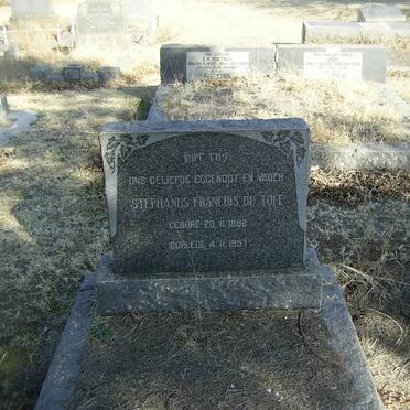 TOIT Stephanus Francois, du 1882-1957