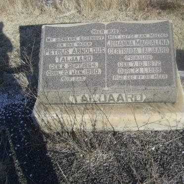 TALJAARD Petrus Arnoldus 1864-1950 &amp; Johanna Magdalena Gertruida PRINSLOO 1872-1959