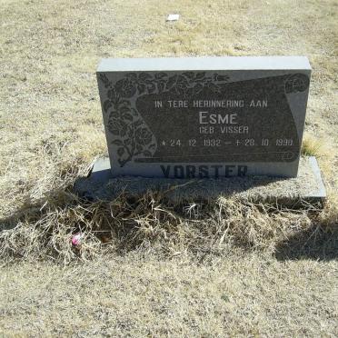 VORSTER Esme nee VISSER 1932-1990