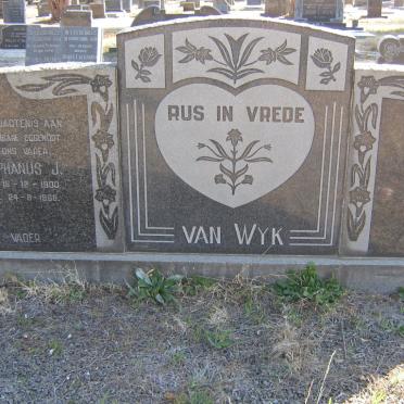 WYK Stephanus J., van 1900-1968 &amp; Martha E. 1899-1988